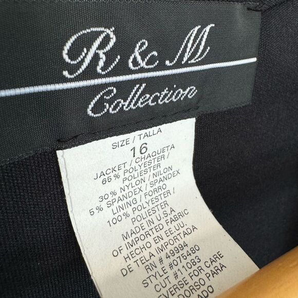 SALE! Gold R&M Collection Bejeweled Jacket & Shell Size 16 EUC - Picture 6 of 6